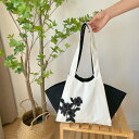 花刺繍デザインエコトートバッグ (T)(4)