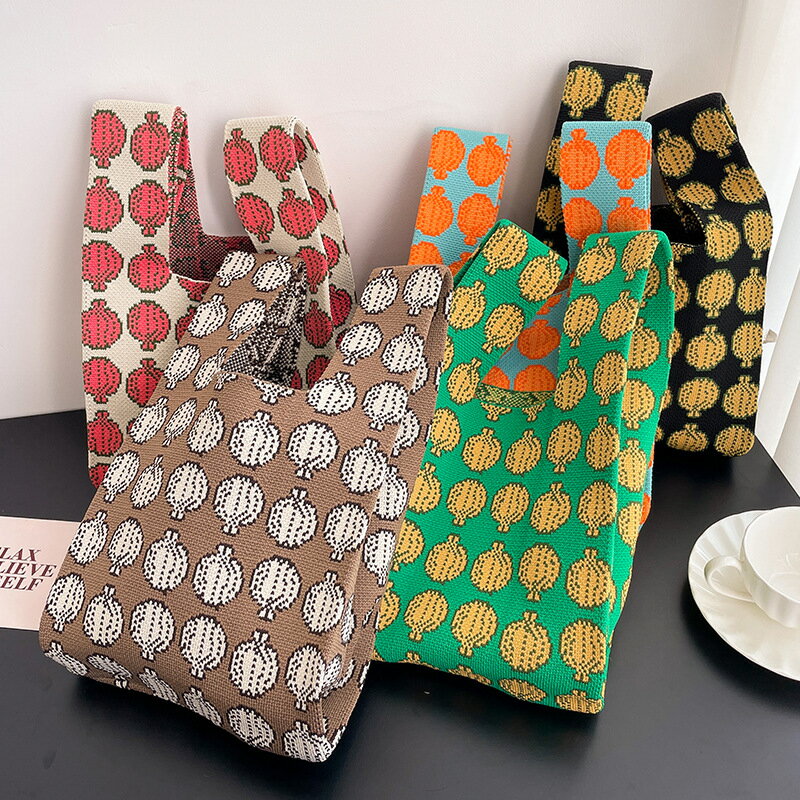 ハンドバッグ ニットバッグ デザイン 韓国ファッション (T)