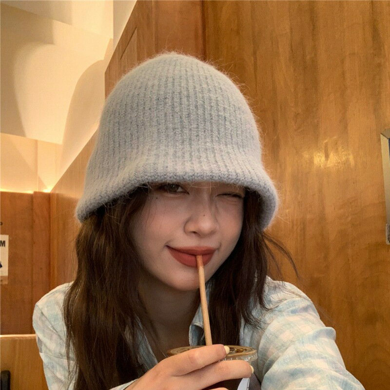 ニットキャップ　韓国ファッション　レディース (T)