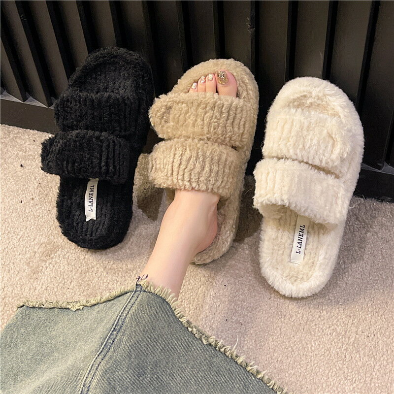Rakuten - ファーサンダル　厚底 (T)