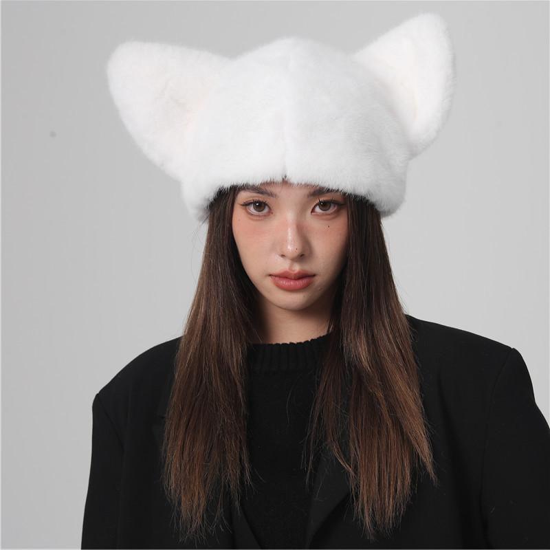 猫耳ファー帽子 (T)