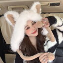 猫耳リボン付きニットキャップ (T)