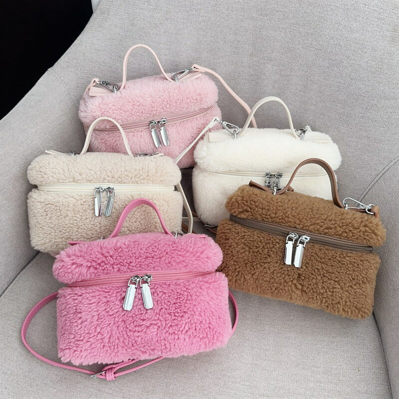 Rakuten - ファーバッグ　ショルダーバッグ　ハンドバッグ (T)