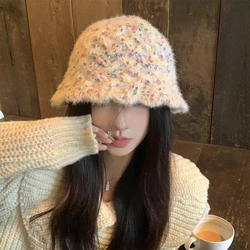 レディースニットキャップバケットハット (T)