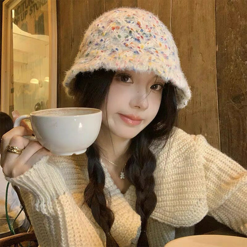 レディースニットキャップバケットハット (T)