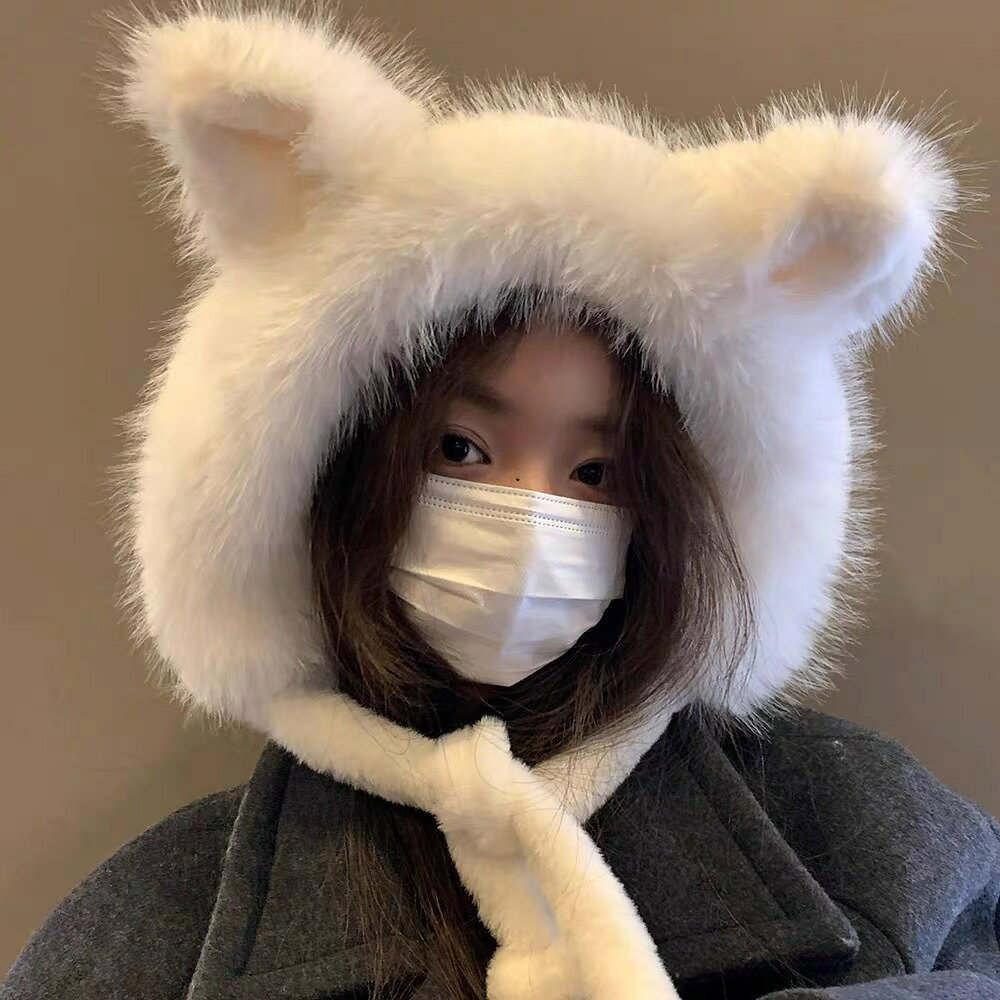 猫耳ファー帽子 (T)