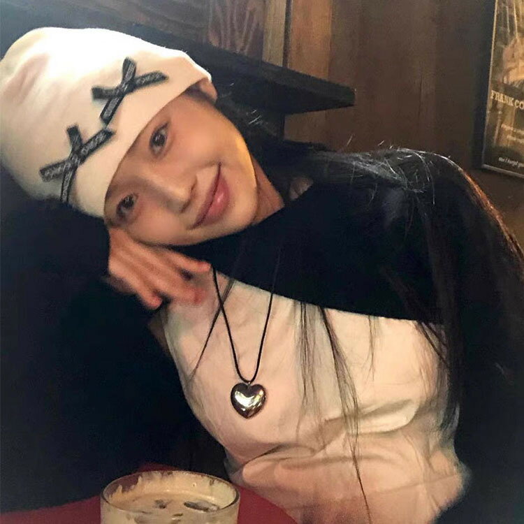 Knit Hat - レディースニットキャップ　リボン付き (T)