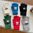 ニット手袋 デザイン 韓国ファッション 秋冬 兎 (T)