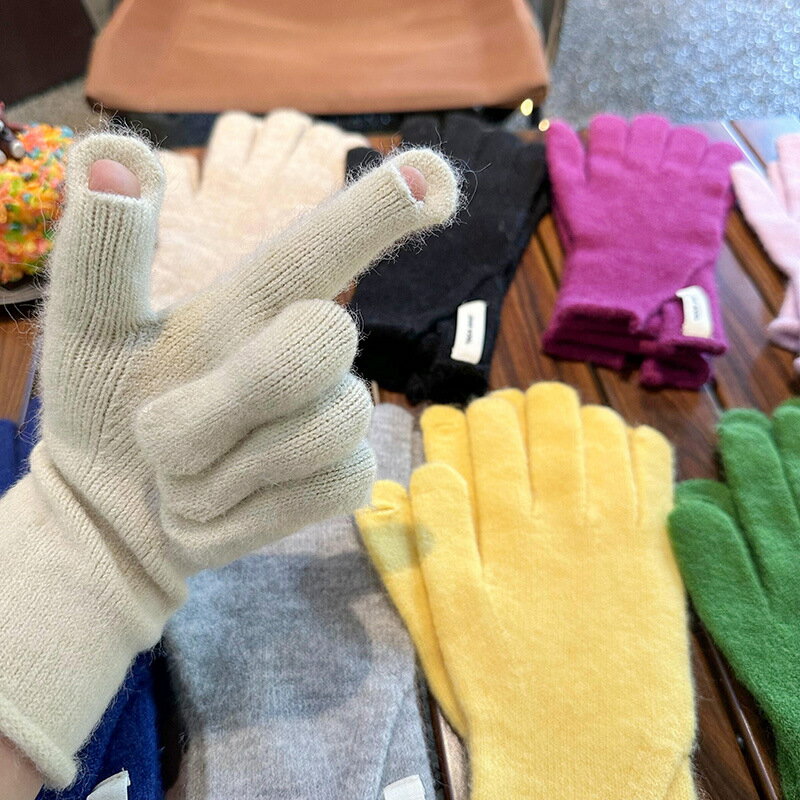 デザイン手袋　韓国ファッション　秋冬 (T)