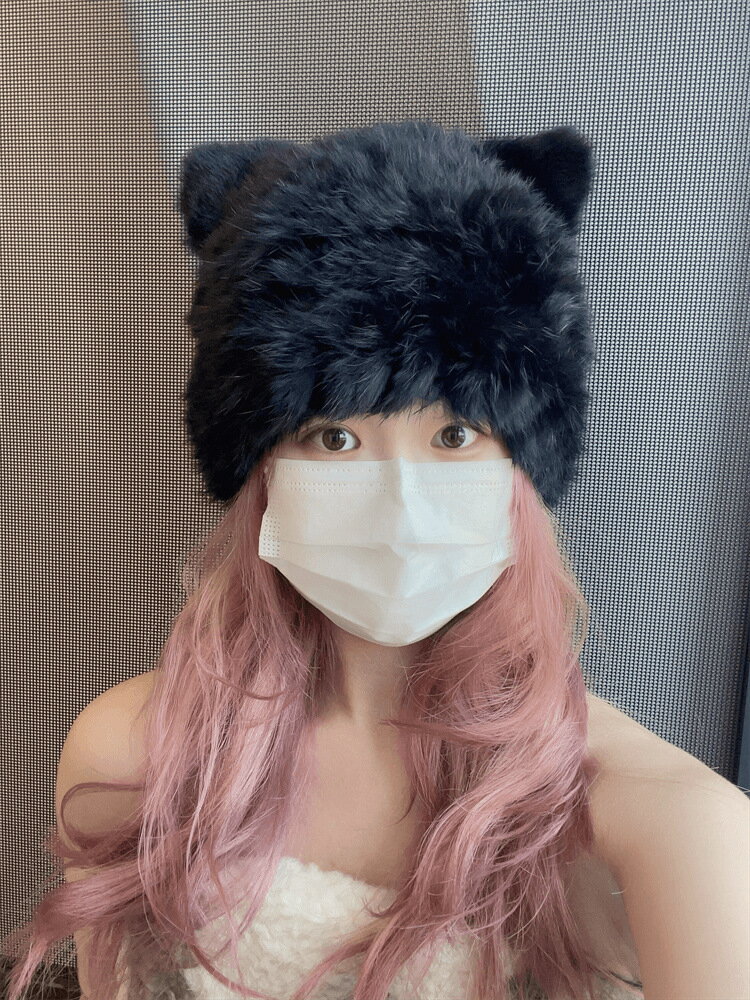 猫耳ニット帽子 (T)