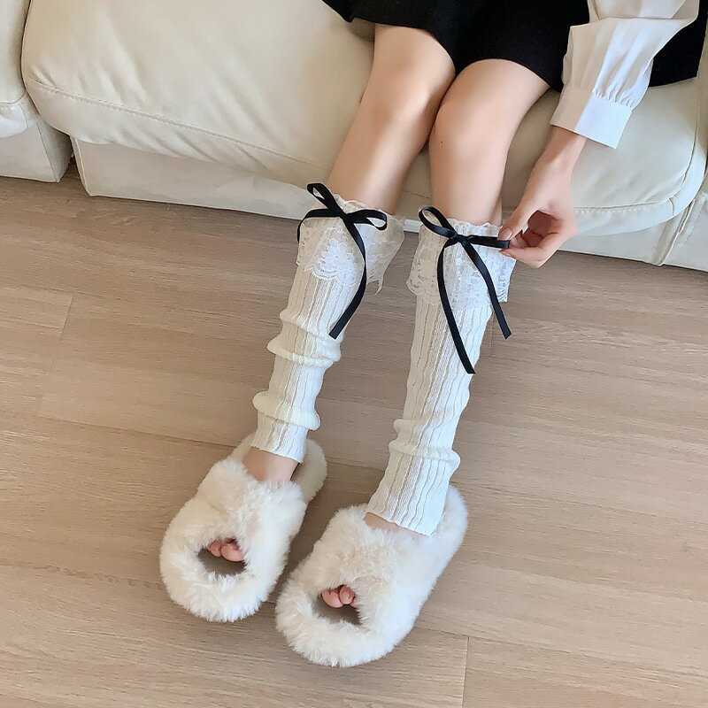 リボン付きレッグウォーマー (T)