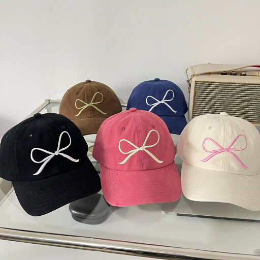 蝶結び刺繍キャップ (T) 蝶結び刺繍キャップ (T)