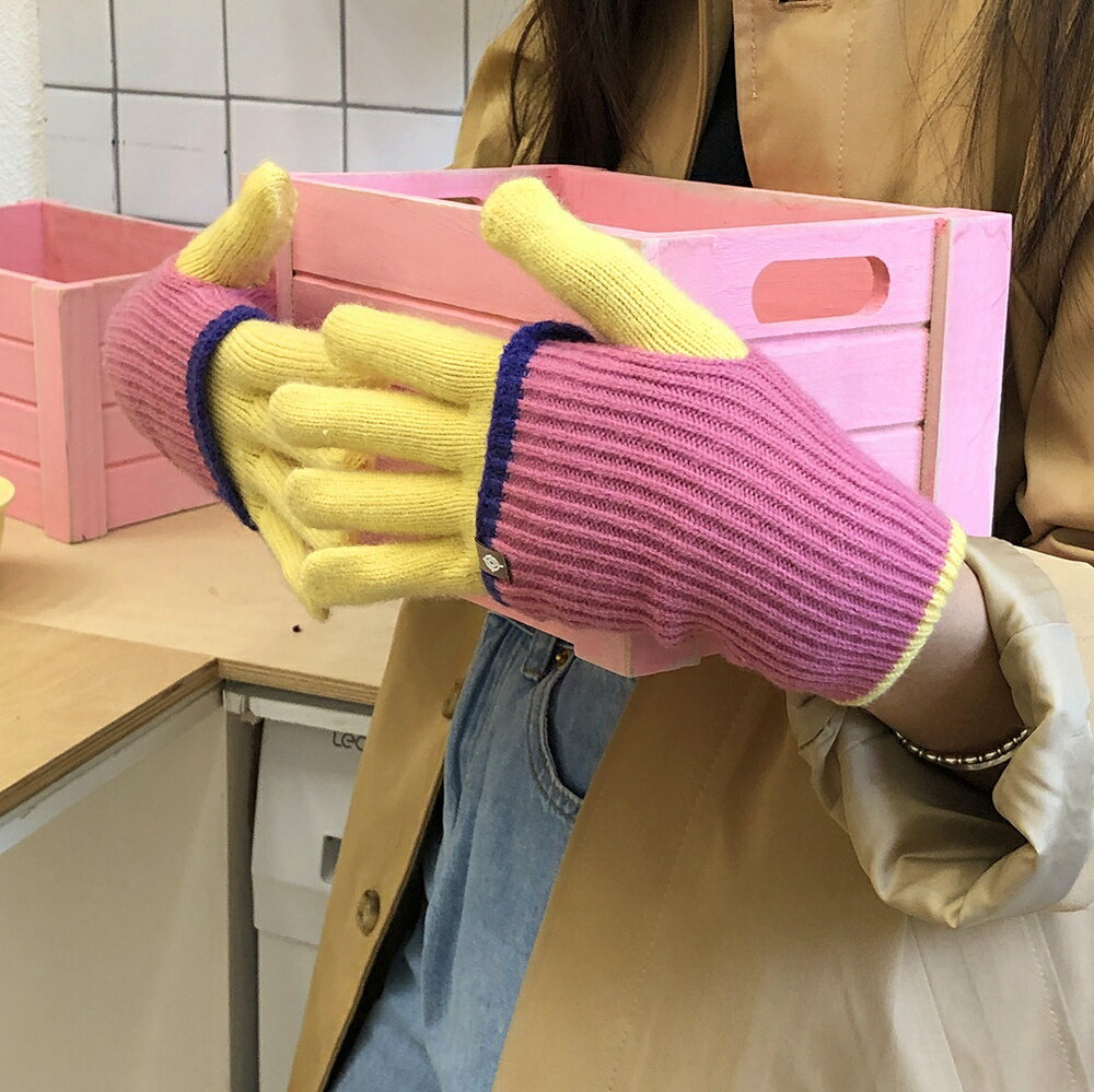 ニット手袋　バイカラー (T)