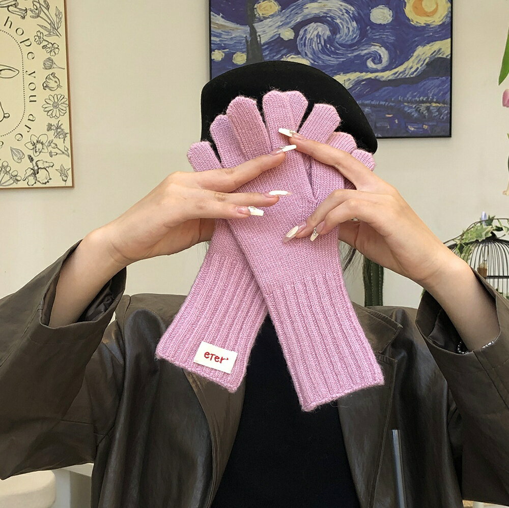 ニット手袋　バイカラー (T)