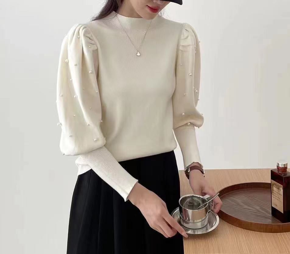 パールニットトップス　セーター (T)