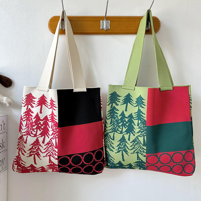 トートバッグ　ニットバッグ　デザイン (T)