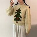 クリスマスニットセーター おしゃれ 可愛い 冬 Christmas かわいい 大人 レディース レッド グリーン クリスマスグッズ イベント パーティー クリスマスカラー(T)