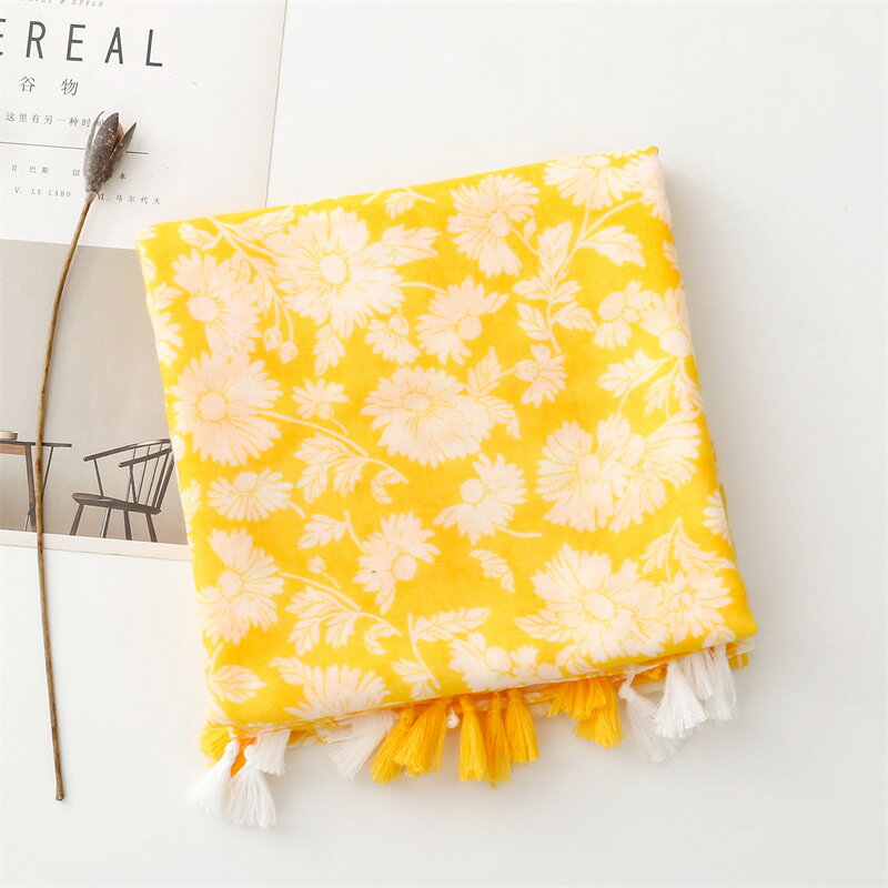 花柄ストールマフラー (T)