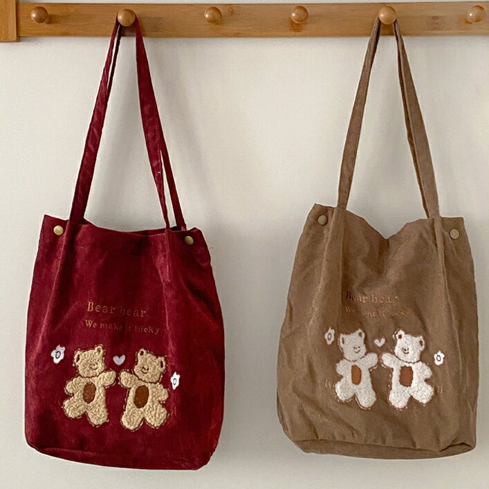 クマデザインエコトートバッグ (T)