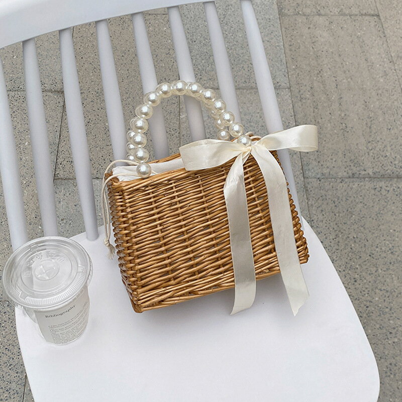 リボンかごバッグ　トートバッグ (T)