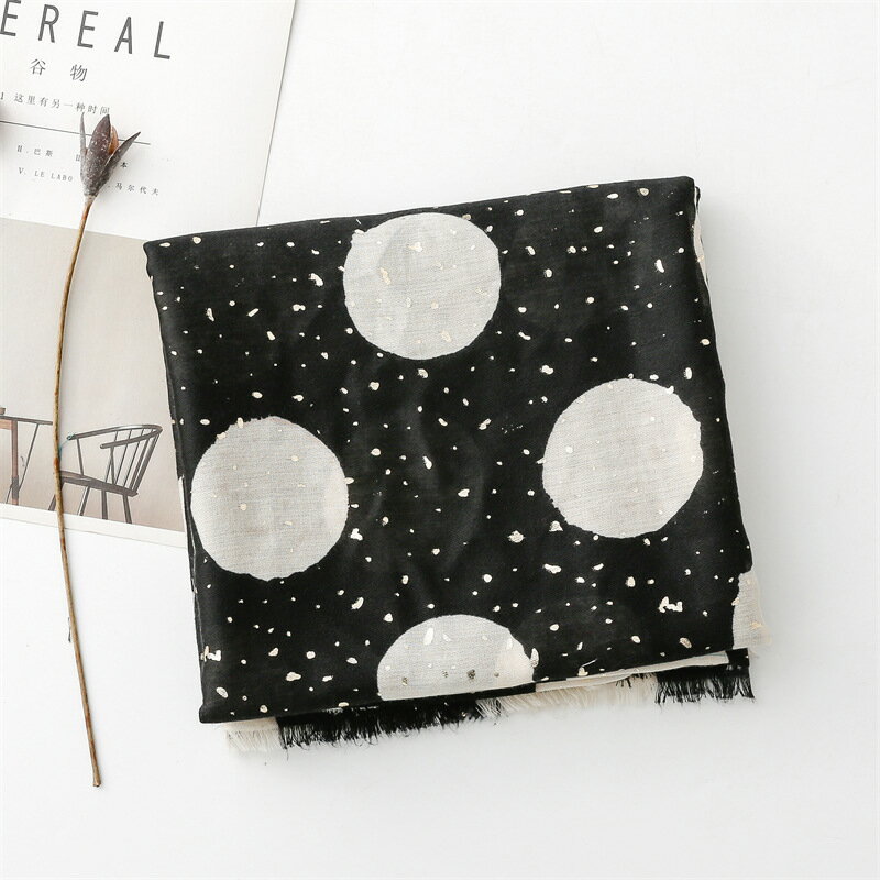 ドット柄ストール (T)