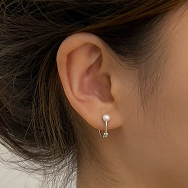 樂天商城 - 金属風淡水パールピアス (T)
