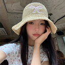 麦わら帽子 UVカット 春夏 レディース 韓国ファッション オシャレ ストロー リボン (T)