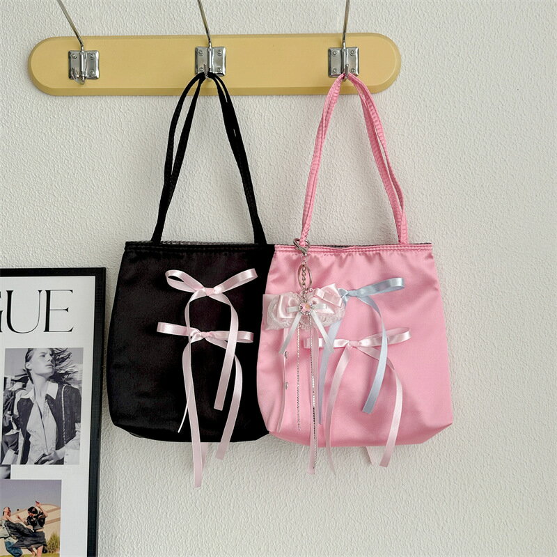 Rakuten - リボン付きトートバッグ (T)