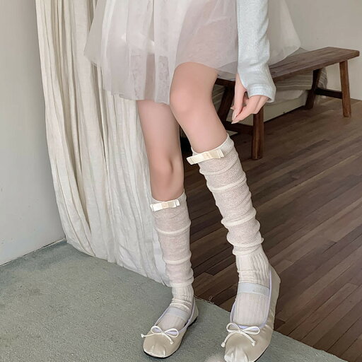 リボン付きレディースソックス (T) リボン付きレディースソックス (T)