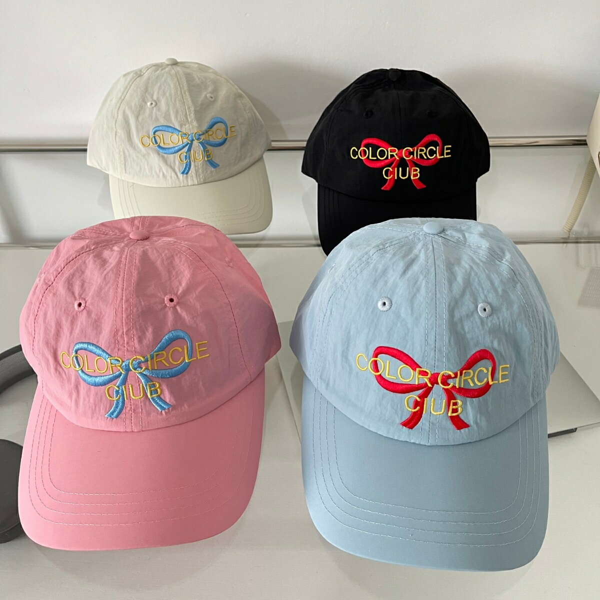 リボンデザイン　レディースキャップ (T)(4)