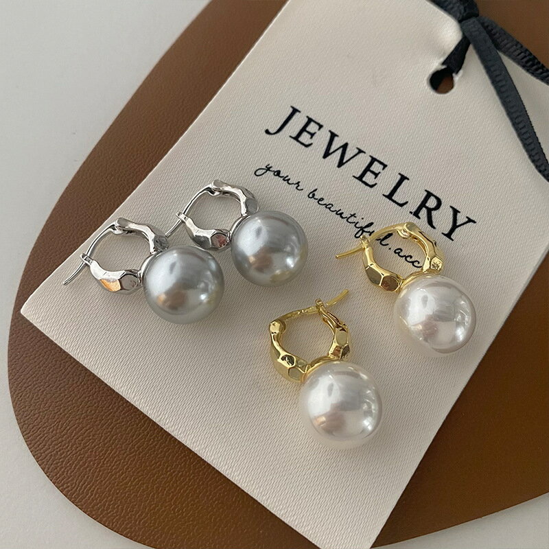 樂天商城 - レディース金属風パールピアス (T)
