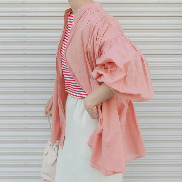 デザインシャツブラウス (T)