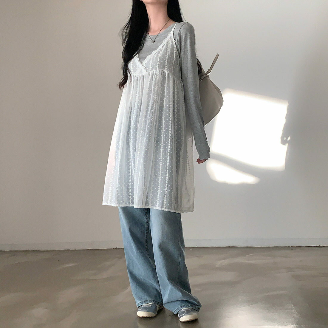 チュールキャミソールワンピース (T)