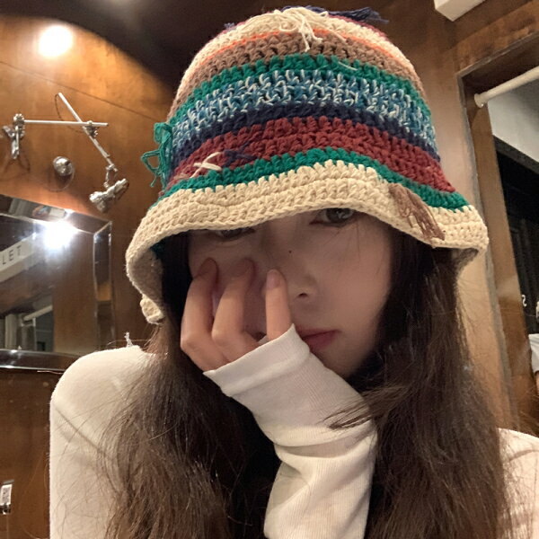 ニット帽子　バケットハット (T)