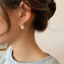 リボンデザイン金属風ピアス (T)(4)