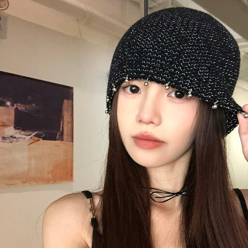 ニットキャップ 春夏 レディース 韓国ファッション (T) ニットキャップ 春夏 レディース 韓国ファッション (T)