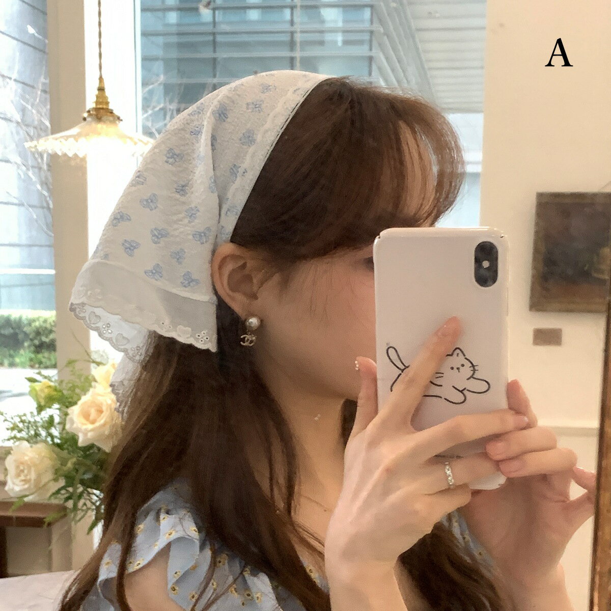 三角スカーフ　ヘアバンド (T)
