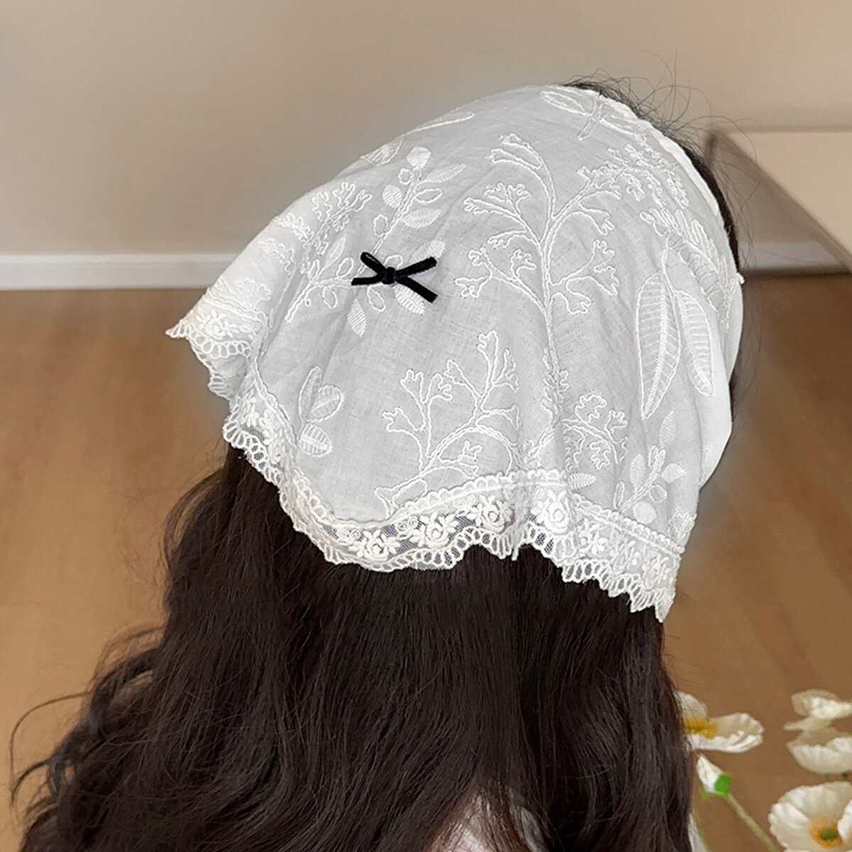 三角スカーフ　ヘアバンド (T)