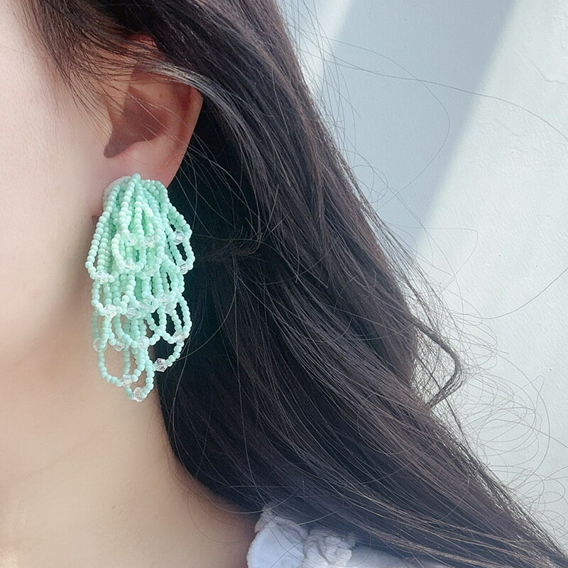 Tourmaline - ビーズピアス (T)