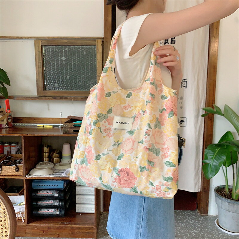花柄トートバッグ (T)