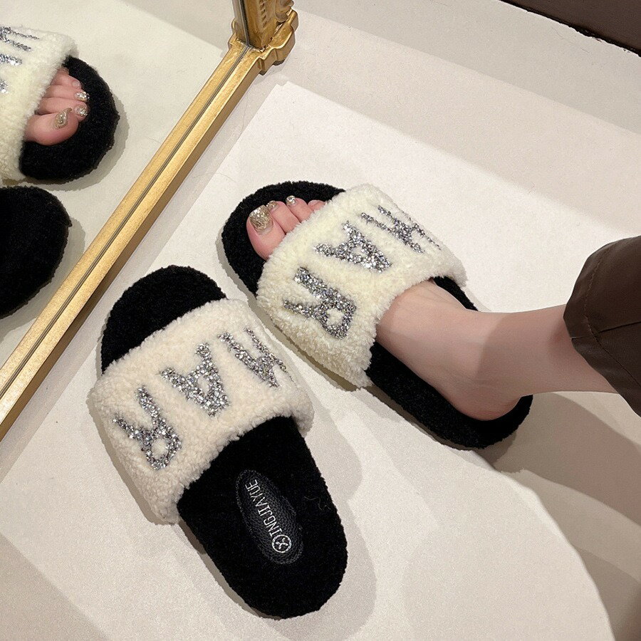 ファーサンダル スリッパ デザイン (T)