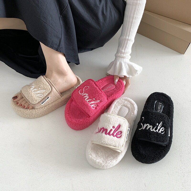 ファーサンダル　スリッパ　デザイン (T)