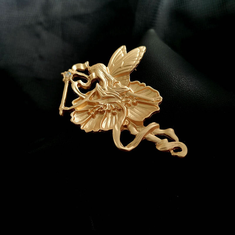 ビンテージデザインブローチ (T)