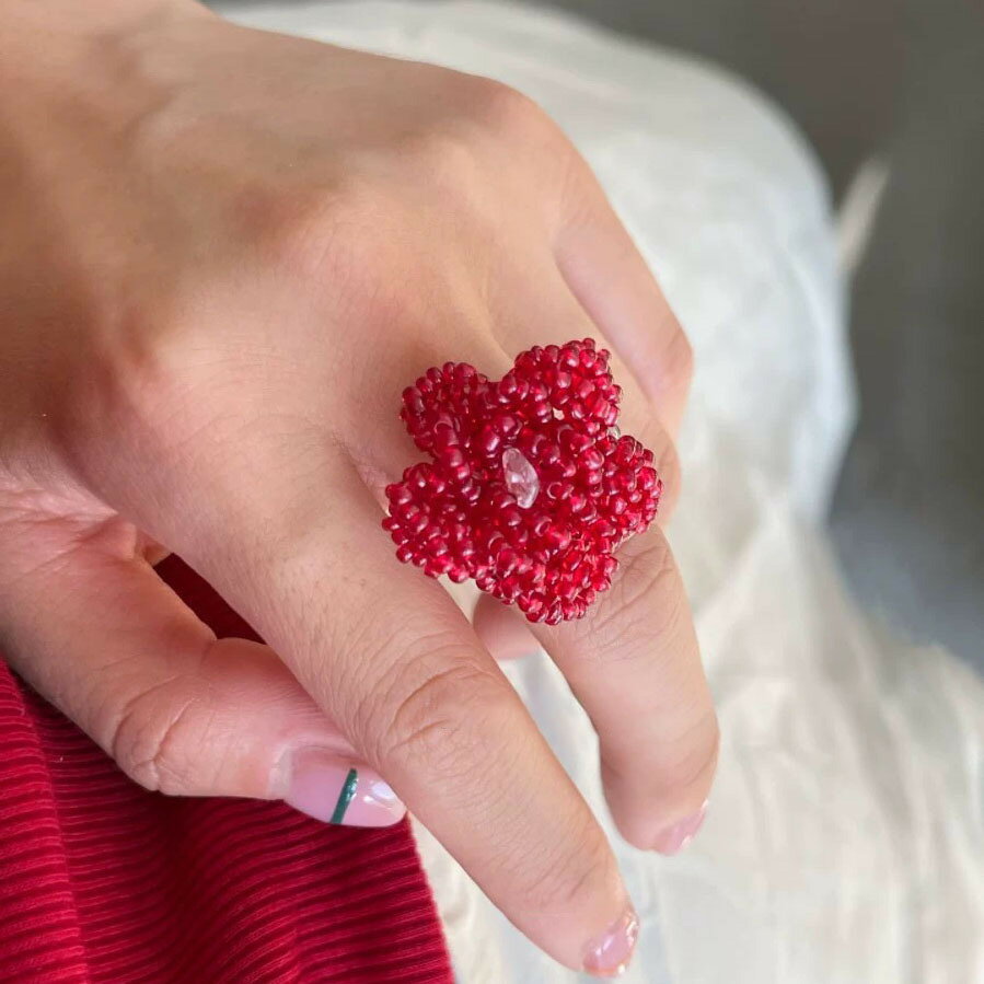 花モチーフの指輪 (T)