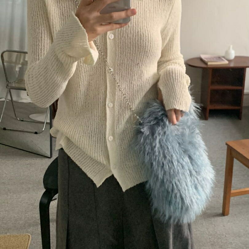 ファーショルダーバッグ (T)