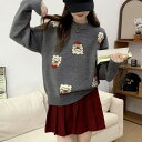 クリスマスニットトップス セーター おしゃれ 可愛い 冬 Christmas かわいい 大人 レディース レッド グリーン クリスマスグッズ イベント パーティー クリスマスカラー(T)