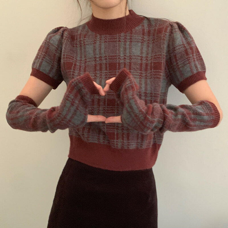 Long-Sleeved Knit - アームウォーマー付きニットセーター (T)