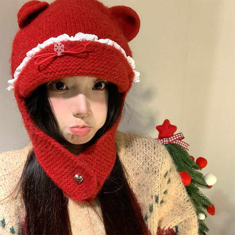 Rakuten - クマ耳ニットキャップ (T)