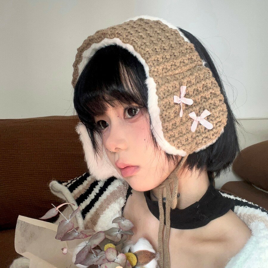 グリンファクトリーのイヤーマフ　耳当て　レディース　韓国ファッション　かわいい　リボン (T)｜アングル3