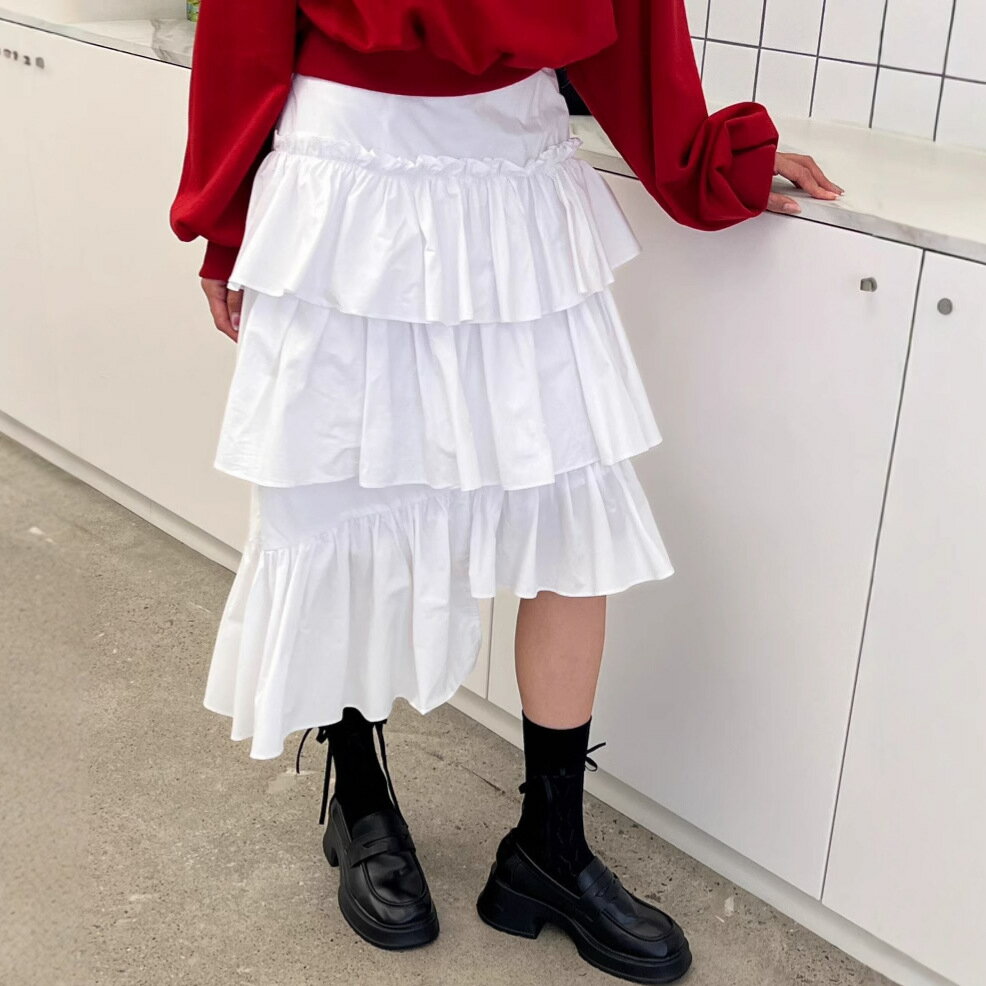 バレエコアロングスカート　フリル (T)